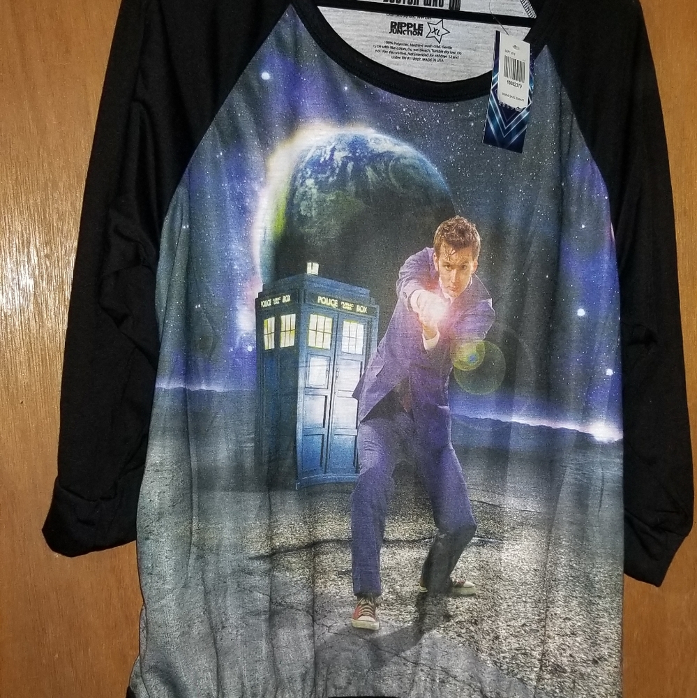 Doctor Who David Tennant 3/4 sleeve shirt